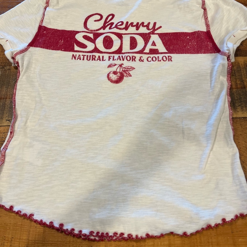 Pilcro Cherry Soda Tee - Red on White